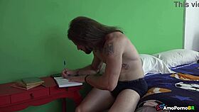 Forbidden affair with busty stepmom turns into intense anal taboo