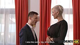 mommy4k shows off huge boobs and takes big cock 😍