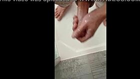 Showering My Hard Cock After Intense Workout