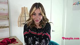 Christmas Morning FAMILY NIGHTMARE Turns Into Wild Fampie Chaos With Skinny Teen POV