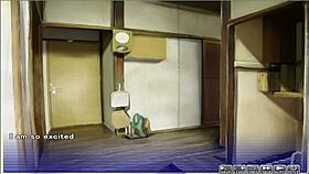 Watch her through the peeping hole in this hentai episode