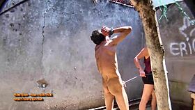 Mlada and Wendy in a kicking practice session