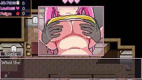 Noelle does her best in the game with big tits on display