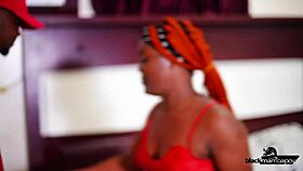 I ordered food and got this massive black cock instead!