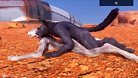 Alpha Wolf Eats Hot She-Wolf In Wild Life Cartoon