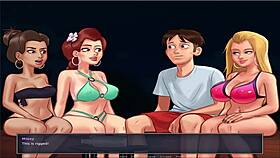 Summer Time Saga uncensored part 36 features beach fun in anime style