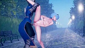 Cute anime girl dancing and getting fucked part 2