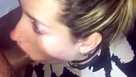 This hot latina slut deepthroats a big black cock in homemade fun.