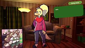 Detailed Furry Strip Poker Game With Two Chicks Ripping Clothes