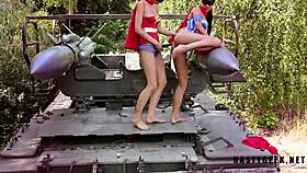 omg, i’m super pussydoll banging with strapon as sexy wonderfuck woman in public