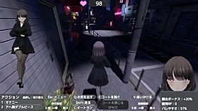 sereka exposes under naked coat outdoors