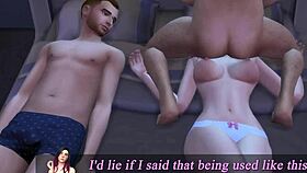 Does horny wife cheat in front of husband?