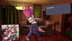 Detailed Furry Strip Poker Game With Two Chicks Ripping Clothes