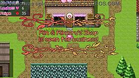 Noelle does her best in the game with big tits on display