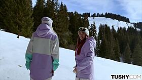 tushy besties octokuro and ivy maddox sharing a thick cock in anal fun