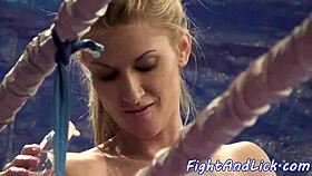 Oiled Lesbian Babes Wrestling With Cunilingus And Fingering?