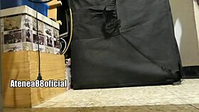 Every Night Voyeur Watches Stepsister in Skirt with Big Tits