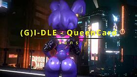 Bonnie from FNF dancing to Kpop-Queencard in a fun 3D animation.