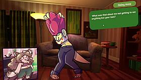 Detailed Furry Strip Poker Game With Two Chicks Ripping Clothes