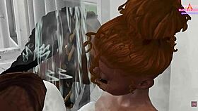 mae sneaks into the shower with her step-brother moriah for some early morning fucking while their parents are home