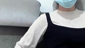 asian babe in transparent stockings seducing with her big wet pussy