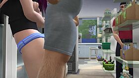 Does horny wife cheat in front of husband?