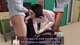 Does horny wife cheat in front of husband?