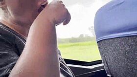milf risks public blowjob on travel bus with fat german bbw
