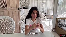 Stepdaughter lets stepdad fuck her after he discovers she's a famous porn star