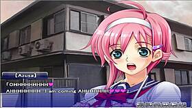 Watch her through the peeping hole in this hentai episode