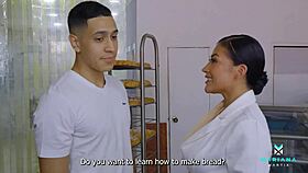 Feeling wild as baker fills my ass with cum - Mariana Martix