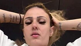 She says, I'm so horny at the gym with my wet tits showing through this shirt