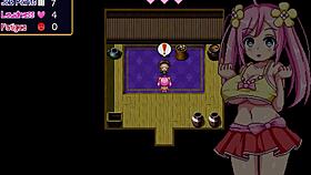 Noelle does her best in the game with big tits on display