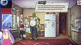 In this souper game demo, the hot blonde elf flaunts her big tits.