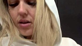 She says, I'm so horny at the gym with my wet tits showing through this shirt