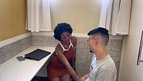 Fucking the gym receptionist with big black cock!