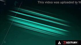 Sexy blonde Angelika Grays asks, 'Want my pretty feet to fuck you?'