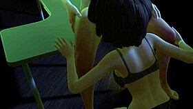aunt cass from big hero 6 sucks dick on her knees in sexy outfit