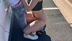 i'm being fucked by two guys bent over car in desert public