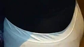 My stepmother in homemade mature flashing on the street.