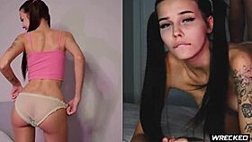 One on one sex with a young cowgirl rider and a facial finish