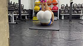 Another day at the gym with athletic bodies and wet workouts 😊