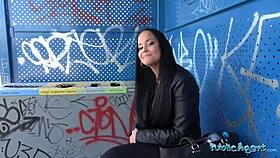 Public Agent - Wow! 18-Year-Old Brunette Student with Stunning Tits Fucks Outdoors First Time