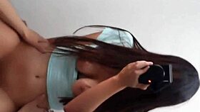 Petite 18-year-old with big tits and ass shares bed for intense moaning fuck