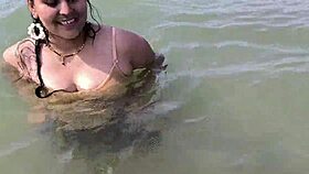 Desi Puja Bhabhi Gets Deepthroated and Fucked in the River
