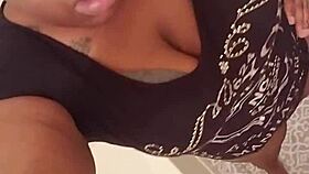 Bbws tease and strip in retro blue films