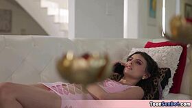 I’m so relieved our slutty biker friend helped my cute Asian gf with sex.