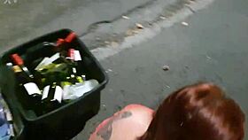 Public humiliation for brazen slut on a dirty sidewalk