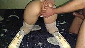 Big ass MILF gets fucked in both holes