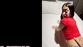 latina teen with braces in casting interview